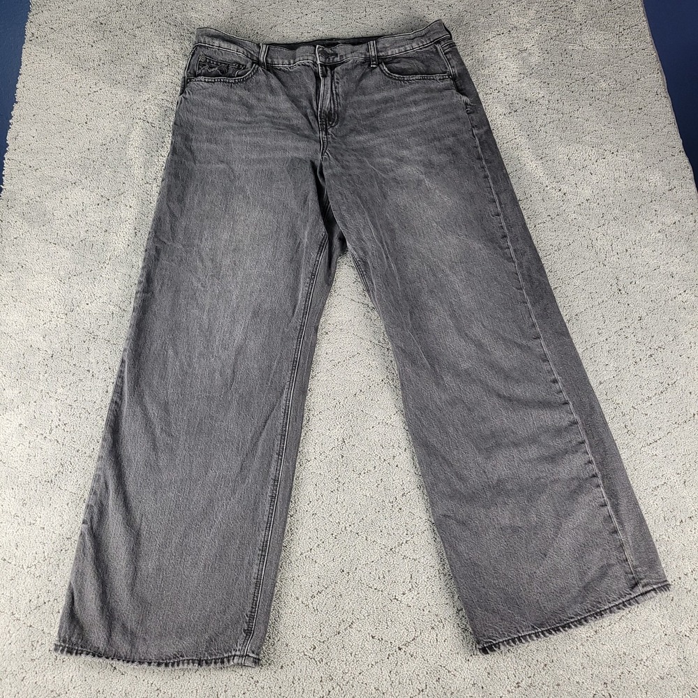 American Eagle Jeans Womens 16 Black Stovepipe Wide Leg‎ Baggy Streetwear Skater